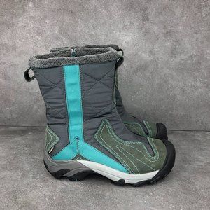 Keen Betty Boot Snow Winter Waterproof Mid Boot, Gray Blue, Women's 6